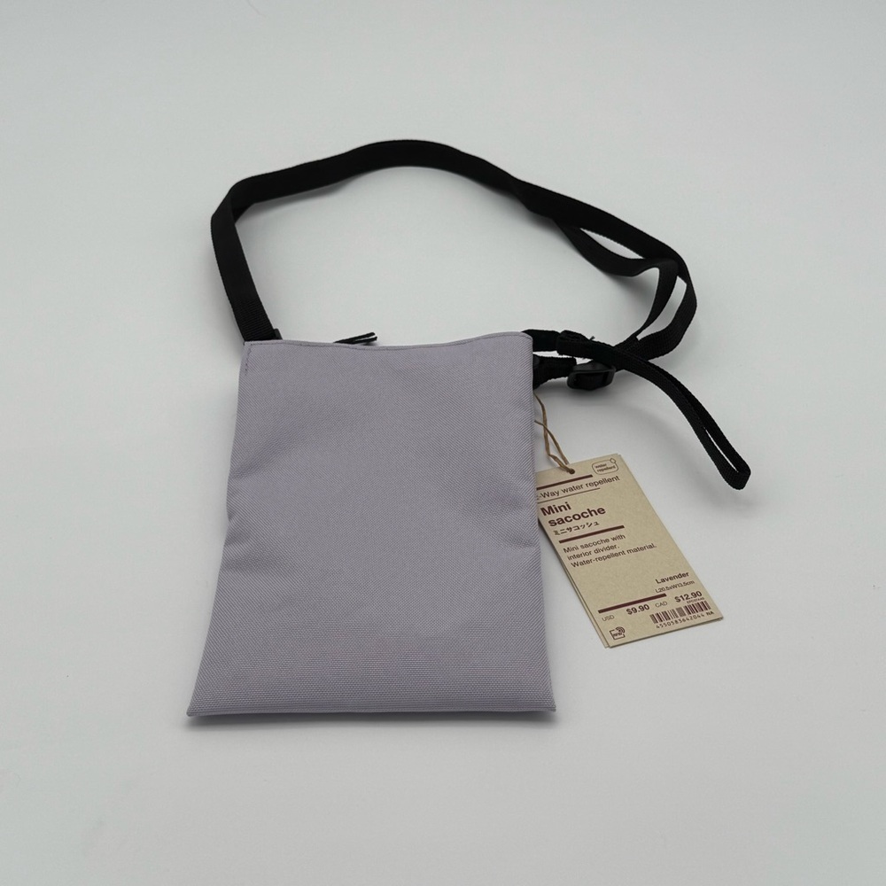 MUJI 2 Way Water Repellent Mini Crossbody Bag Lavender